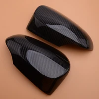 abs 2pcs carbon fiber texture style wing side rearview mirror cover trim cap fit for toyota c hr chr 2017 2020 car accessories
