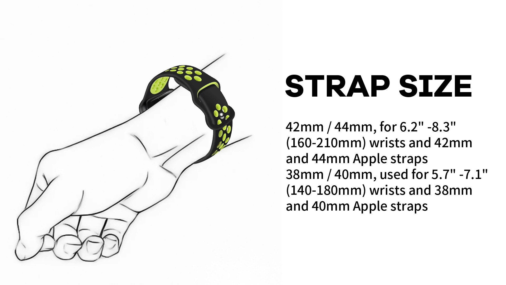 

Apple Watch Strap Breathable Silicone Iwatch1/2/3/4/5/6SE Watch Strap Unisex Style Gray-Green 44/42/40/38mm Waterproof