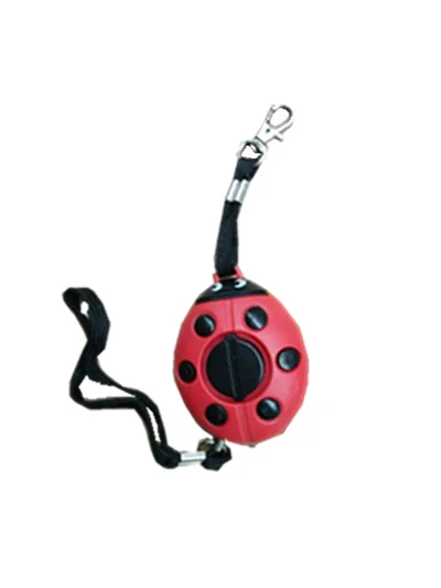 Red and Black Сигнализация для самозащиты Жук 130 дБ для девочек и женщин защита для безопасности крик громкий брелок Аварийная сигнализация персональный светодиодный сигнал тревоги - Цвет: Red and Black