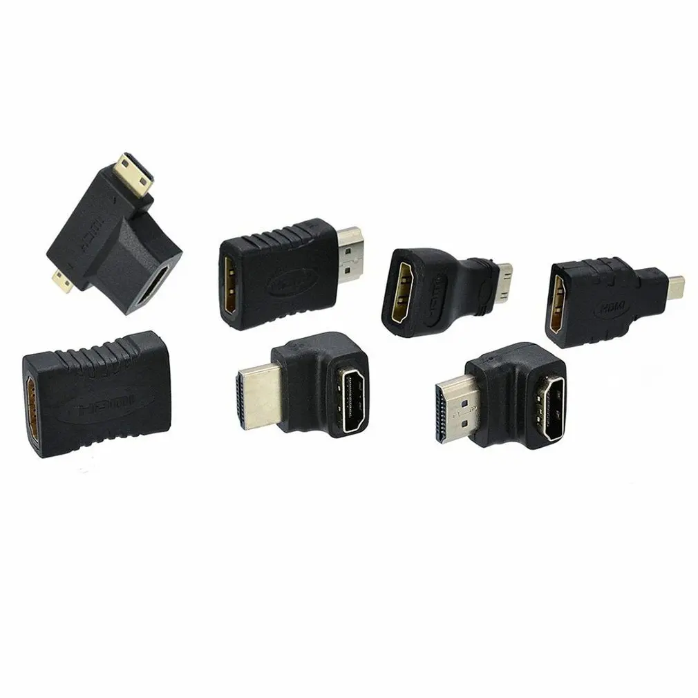 7 шт. 2 в 1 HDMI адаптер комплект высокого качества HDMI мини микро адаптер удлинитель конвертер комплекты для HDTV