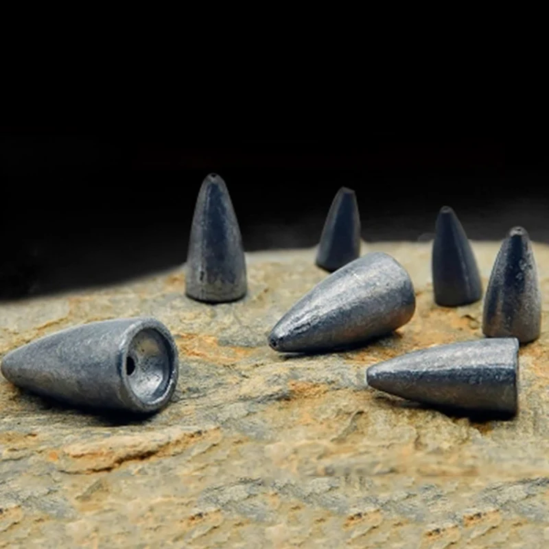 Оптовая продажа 10 фотоэлементов тонущий свинцовый грузил подвеска в виде пули