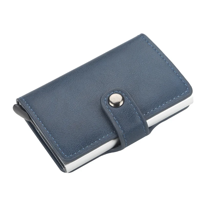 

AUTO Credit Card Holder Thin ID Card Case Unisex Anti-theft Solid Metal Bank Card Wallet Business Mini