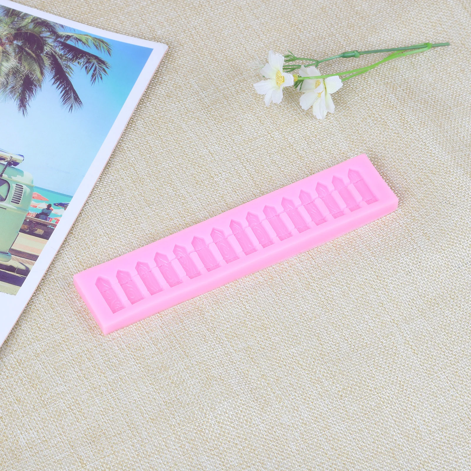 Пикет длинной формы забор торт декоративные силиконовые помадка форма для