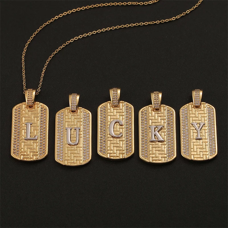 

Ожерелье с подвеской в виде буквы женское, стильное колье с циркониевыми звеньями в стиле хип-хоп, Подарочная бижутерия, 2021
