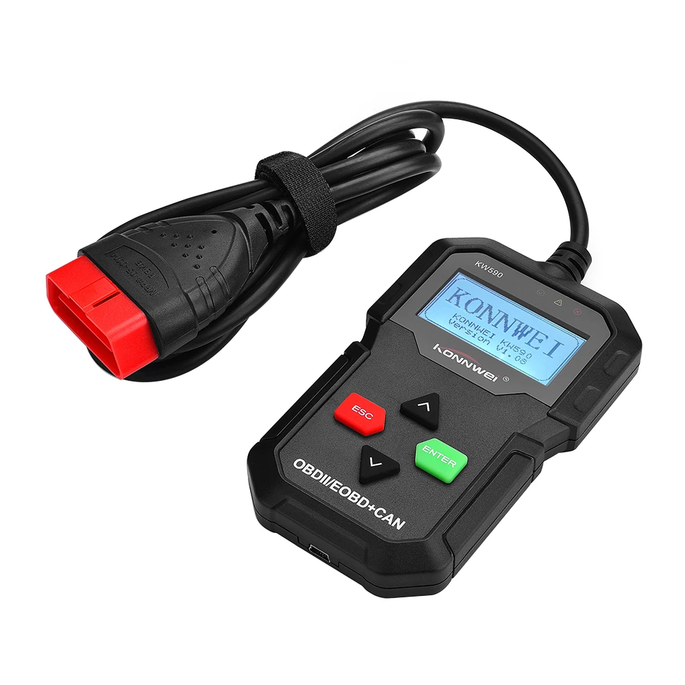 Многоязычный OBD2 автомобильный сканер считыватель кодов неисправностей OBDII