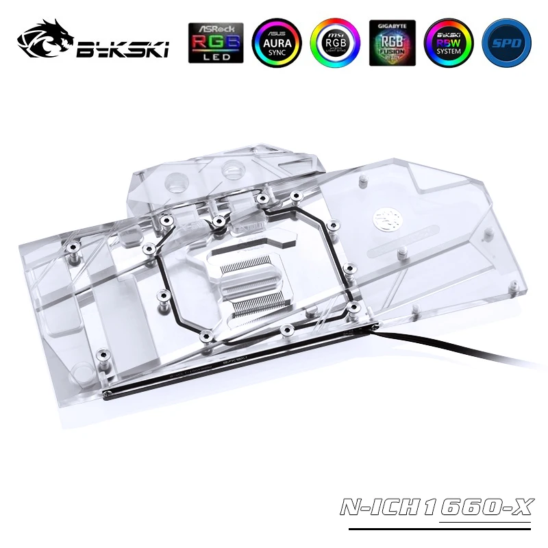 Блок водяного охлаждения Bykski с полным покрытием для графической карты Inno3D GeForce GTX