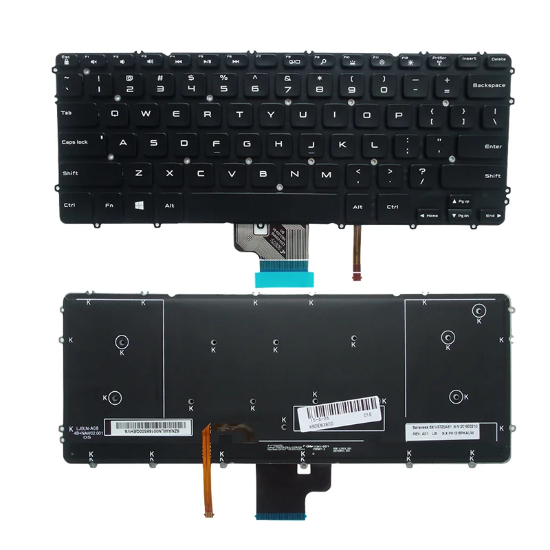 Английская клавиатура для ноутбука с подсветкой Dns Dell Black Precision M3800 XPS15 XPS 15-9530 15 9530