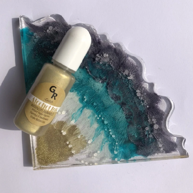 

Диффузионный пигмент для эпоксидной смолы, 12 цветов, спиртовые чернила, жидкий краситель, краситель для рукоделия «сделай сам», аксессуары ...