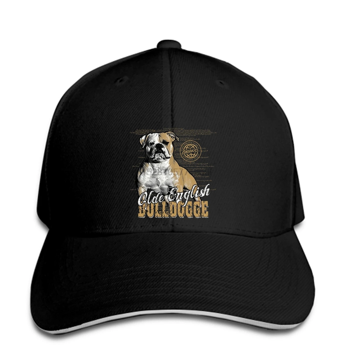 

Baseball cap Olde English Bulldogge Bulldog Breed Mens Print hat from sm thru 5x