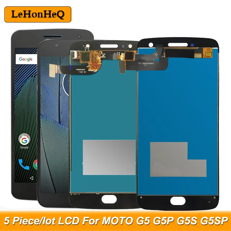 5 шт./Лот ЖК дисплей для Motorola MOTO G5 Plus G5S XT1670 XT1685 XT1803 XT1792 с сенсорным экраном и