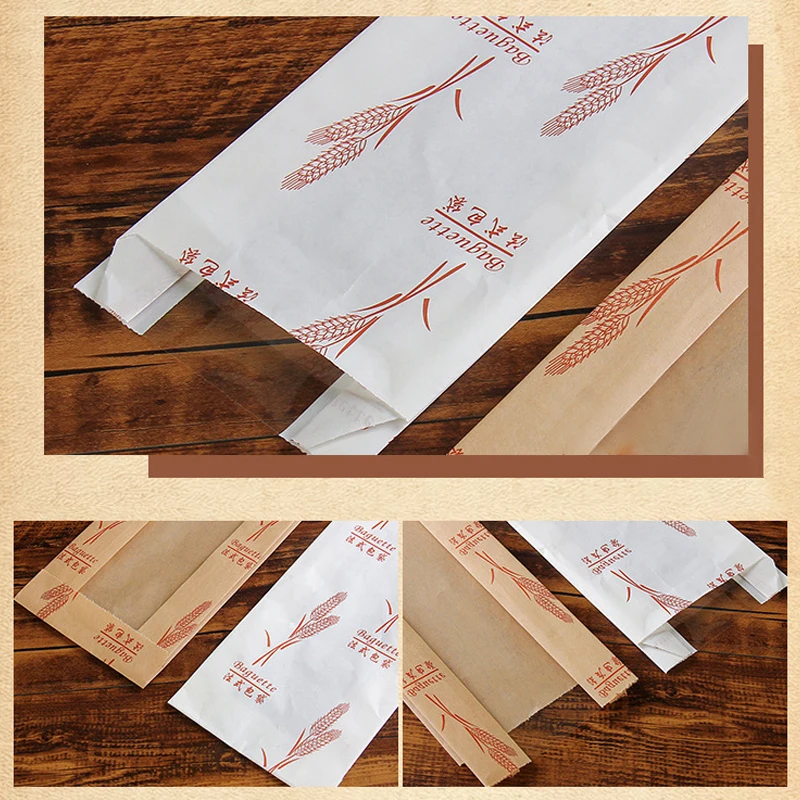 10Pcs French Bread Oil Proof Bags Kraft Paper Long Food Coffee Milk Storage For Wedding Party | Дом и сад