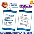 Аккумулятор LOSONCOER BAT16464500 5800 мач для смартфона DOOGEE T5 Lite T5, аккумулятор большой емкости