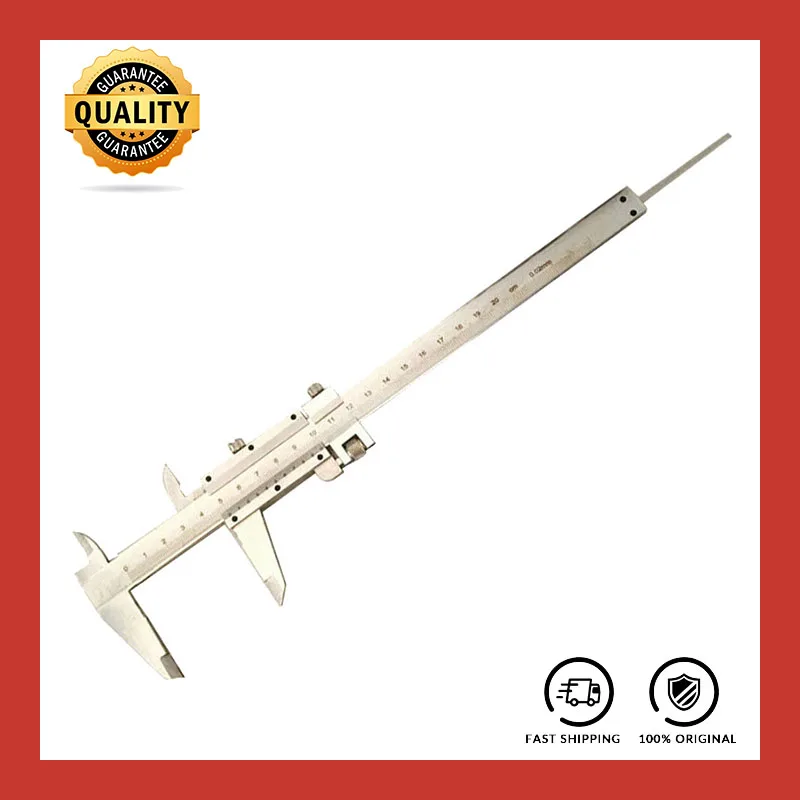 

150mm 200mm 300mm stainless Steel Vernier Caliper Slide Ruler Internal External Diameter Length Depth Measure Tool Instrument