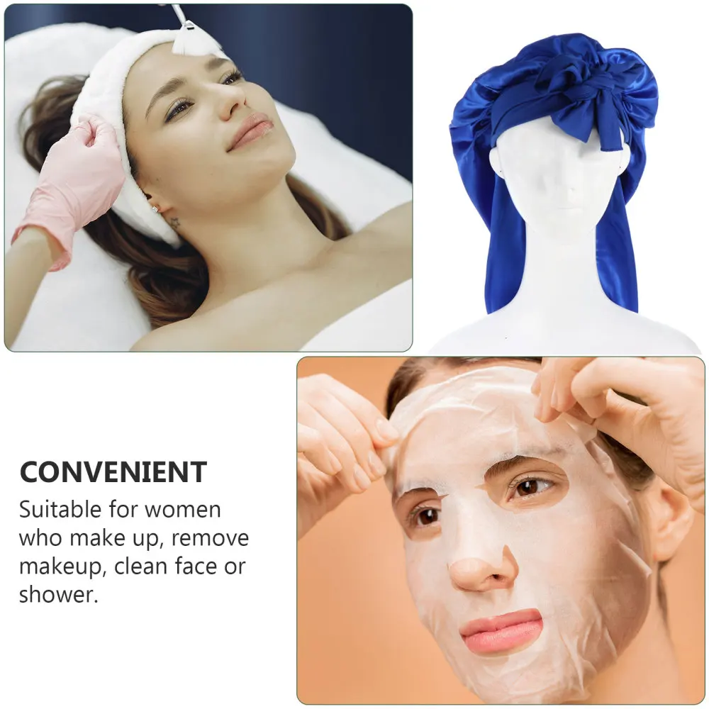 

Elastic Sleeping Hat Wide Brimmed Cap Satin High Elasticity Long Nightcap