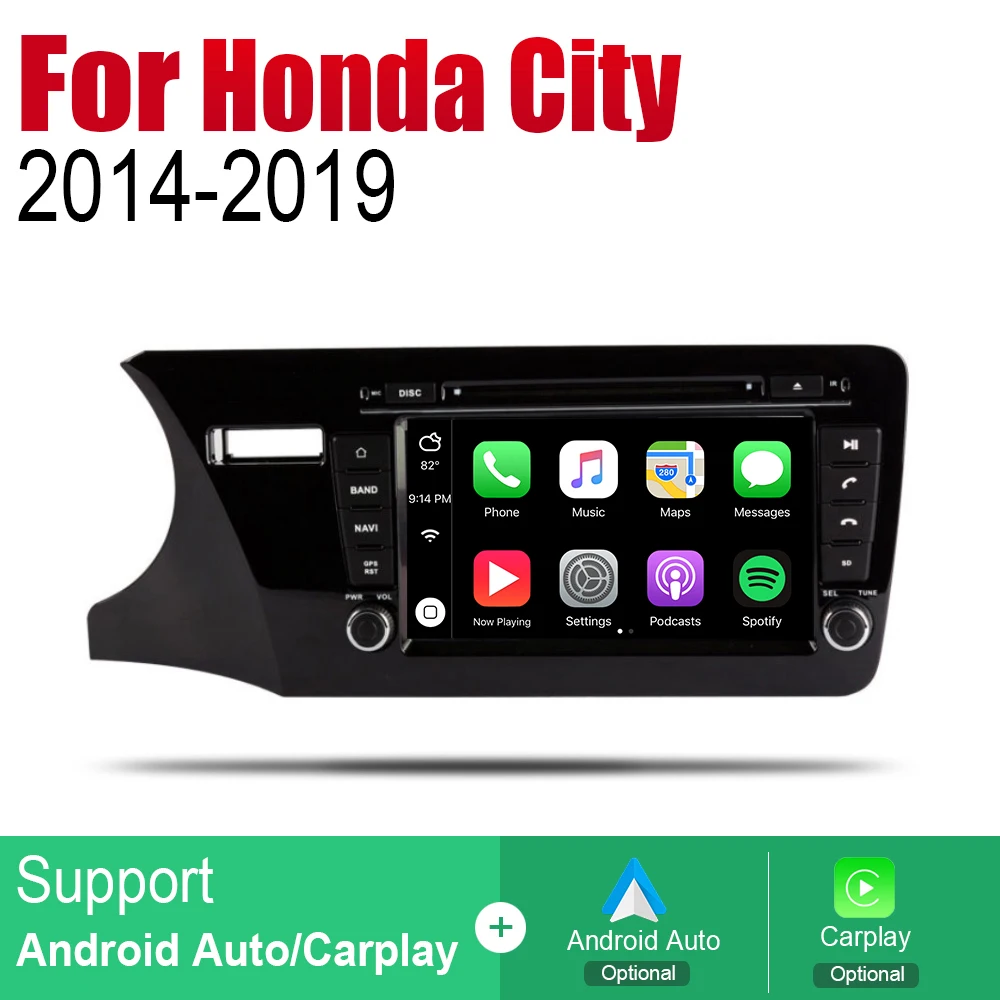 Android автомобильное радио стерео GPS навигация для Honda City 2014 ~ 2019 Bluetooth wifi 2din