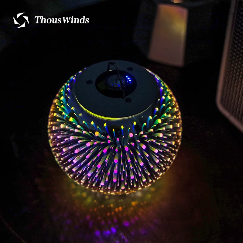 저렴한 Thous Winds-골대 제로 LED 조명, 3D 불꽃 랜턴 야외 캠핑 조명 3D 그림자 유리 전등갓