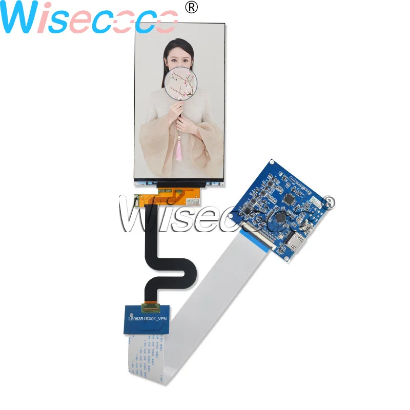 LCD with Board LS063R1SX01 6,3 дюймов 1440 × 2560 ips 2K экран ЖК-модуля с 60 контактами MIPI HDMI USB драйвер плата удалена подсветка для 3D-принтера - Цвет: LCD with Board