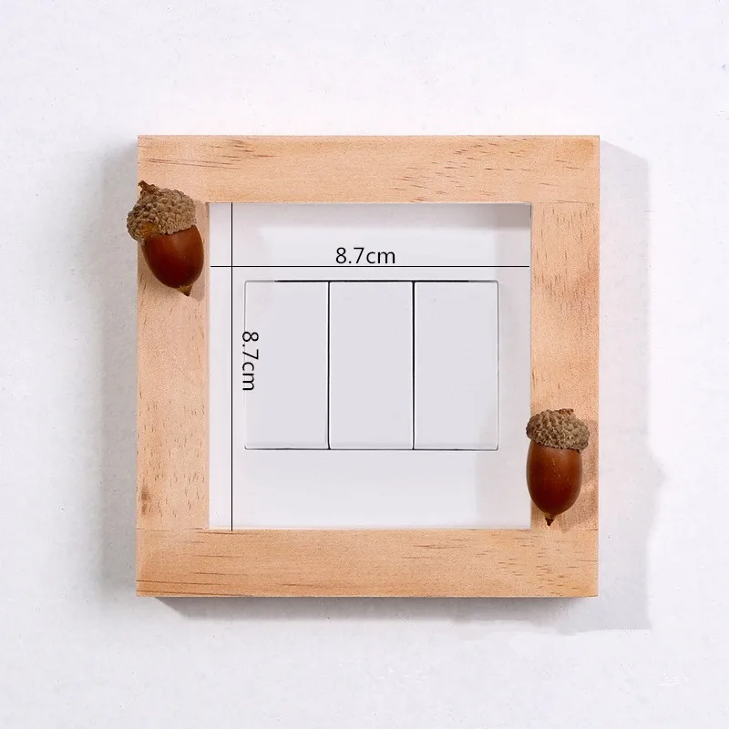 

2 шт переключатель креативная твердая деревянная розетка декоративная крышка лампа переключатель защитная крышка для гостиной современны...