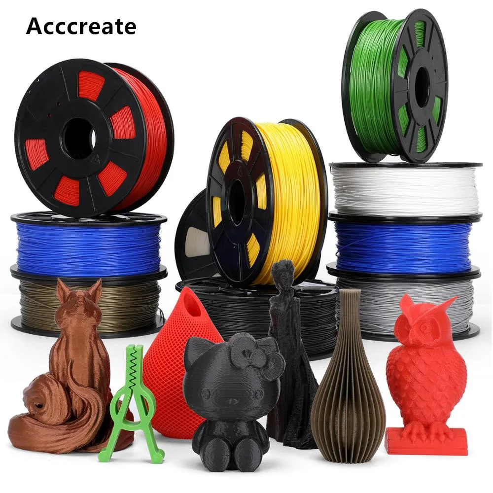 

ACCCREATE 1.75mm PLA Filament 1Kg 2X-1Kg/5X-1Kg/8X-1Kg Wholesale For Creality Ender 3/5 Pro CR-10S V2 Mega S / X 3D Printer