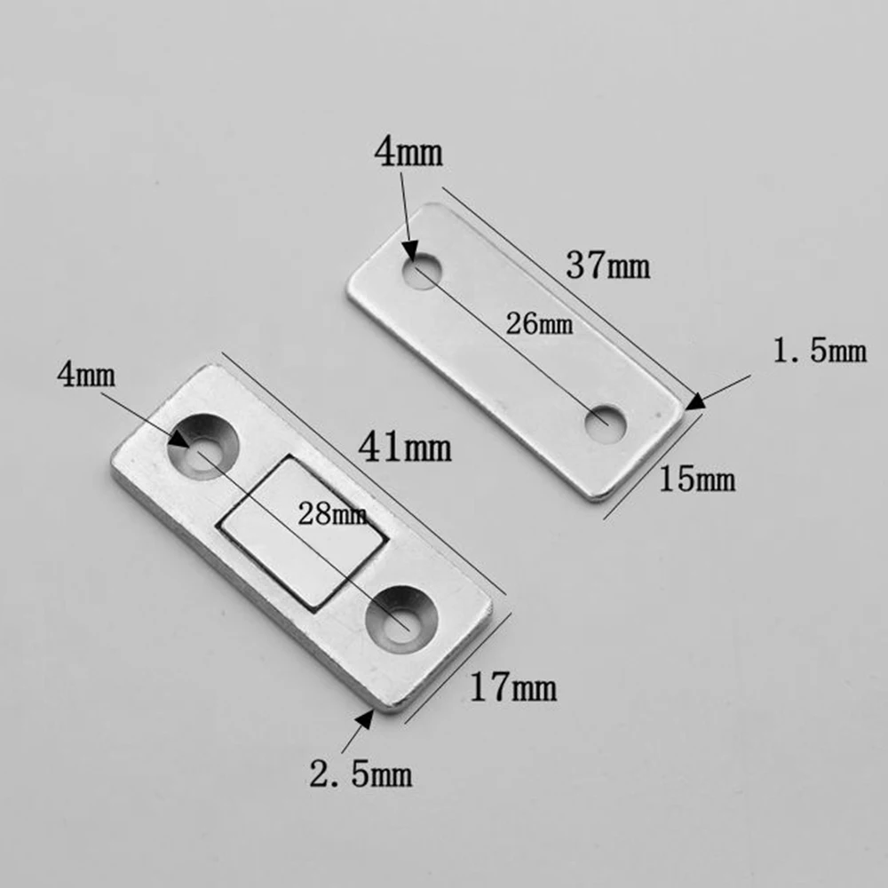 2 шт Сильный магнитный дверной замок Ультра тонкая Защелка двери шкафа дверь или