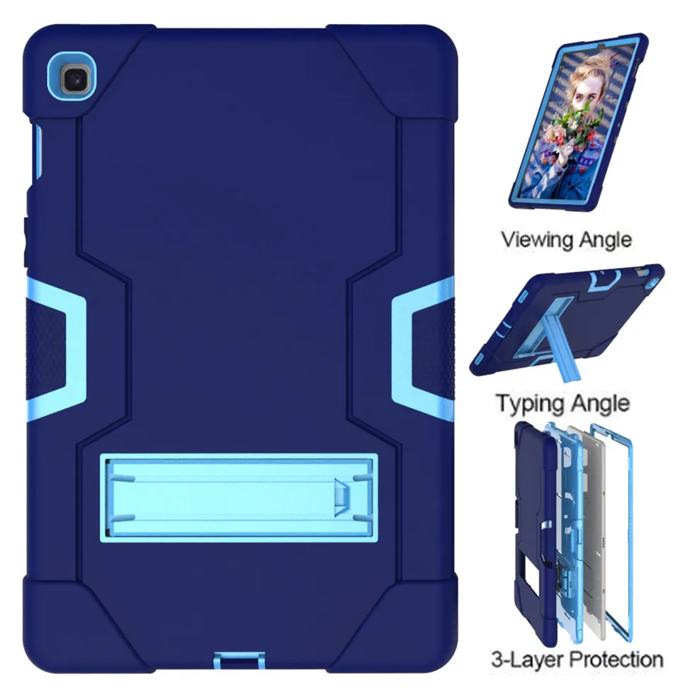 Чехол для samsung T720 SM-T725 Funda для планшета, безопасный для кожи, противоударный чехол tab S5e 10,5, встроенный чехол с подставкой+ пленка - Цвет: 3