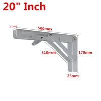 2pcs 8 20 inch white triangle folding angle bracket adjustable wall mounted durable bearing diy home table bench shelf bracket