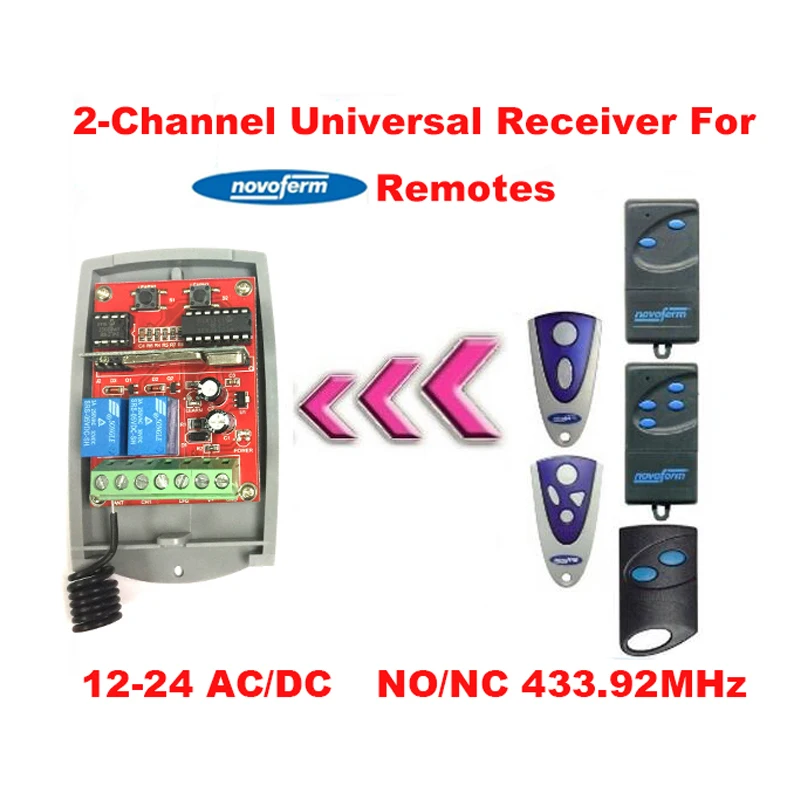 For Novoferm remote control 2 Channel 433.92 MHz 12-24V DC receiver good | Remote Control