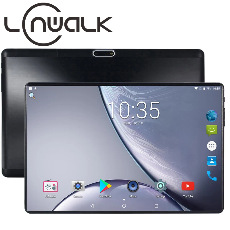 Новинка, 10 дюймов, 4G LTE, планшетный ПК, четыре ядра, 4 Гб ОЗУ, 64 Гб ПЗУ, 1280x800, ips, 2.5D, закаленное стекло, 10,1, планшеты, Android 9,0+, подарки