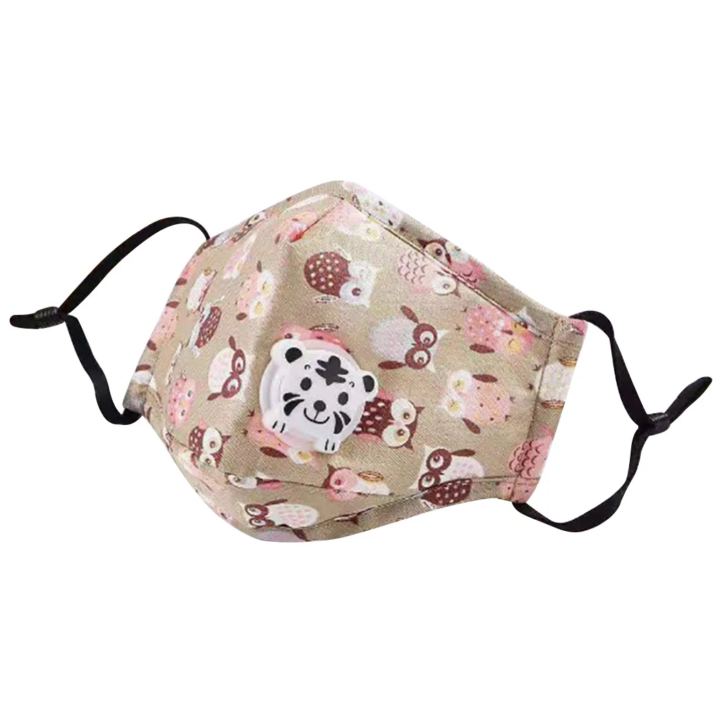 

1PCS Kid Mouth Mask Dustproof Cute Cartoon PM 2.5 Filter Mask Breathable Washable Mouth Cover with 2PCS Filter Pad for Outdoor