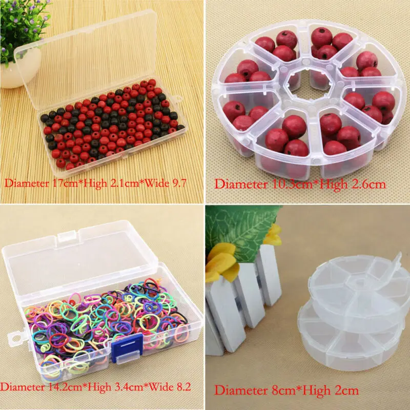 Plastic Adjustable Compartment Storage Box Jewelry Earring Bead Screw Holder Case Display Organizer Container | Дом и сад