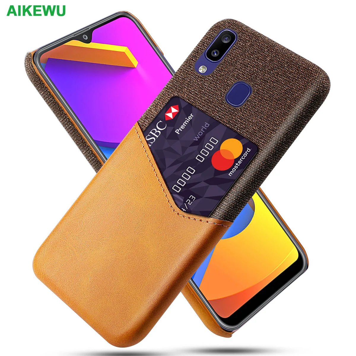 

M10S Shockproof Case for Samsung Galaxy M30A M40S M60S M80S Fitted Cover Business Fabric + Luxury Leather Shell