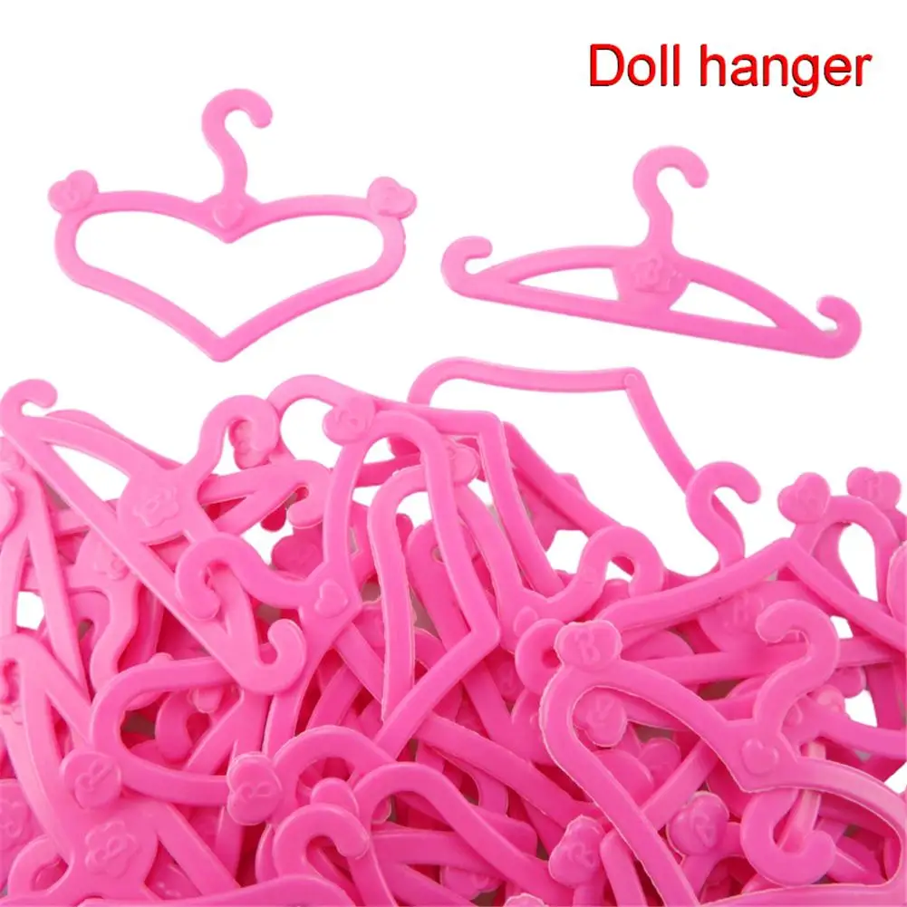 20 шт кукольные вешалки розовый шкаф кукольный домик платье одежда пластиковые