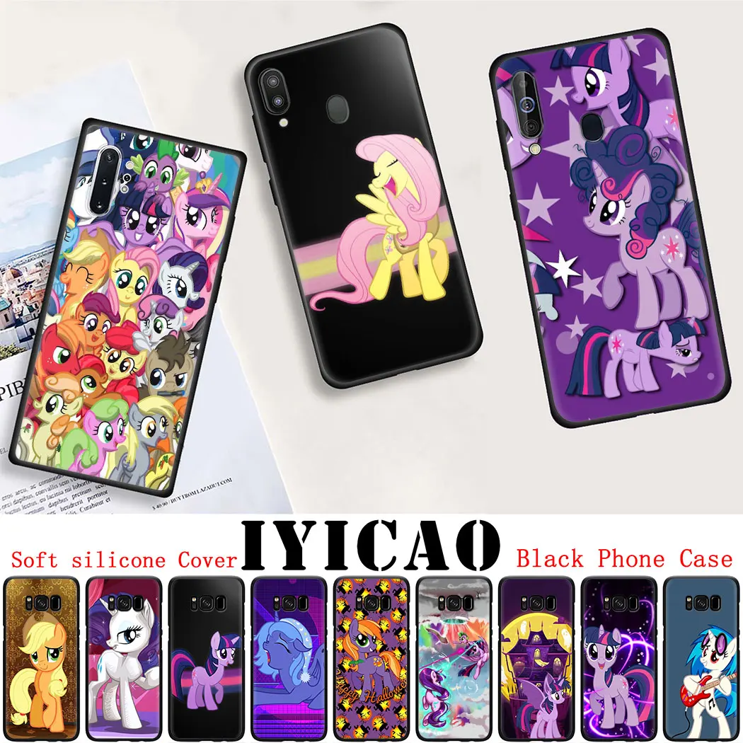 Мягкий силиконовый чехол для Samsung Note 8 9 S6 S7 Edge S8 S10 10 Plus S10E черный телефона My Little Pony |
