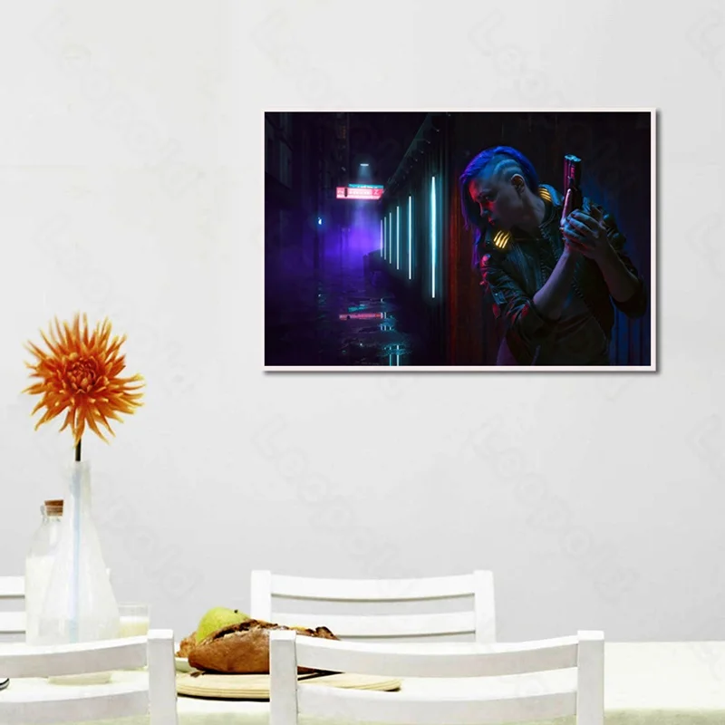 

Landscape Style Murals Cartoon Street Killer Frameles Poster Home Residential Bedroom Decoration Living Room Canvas Painting