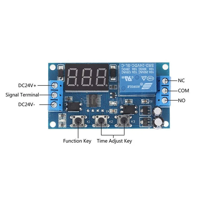 

AM05-with Case 24V LED Display Automation Digital Delay Timer Control Switch Relay Module Relay Cycle Control Time Module