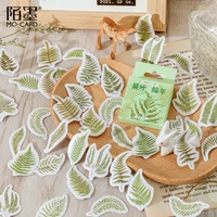 46 pcs kawaii paper sticker set green fern plants decorative stickers for srapbooking album planner notebook handmade card