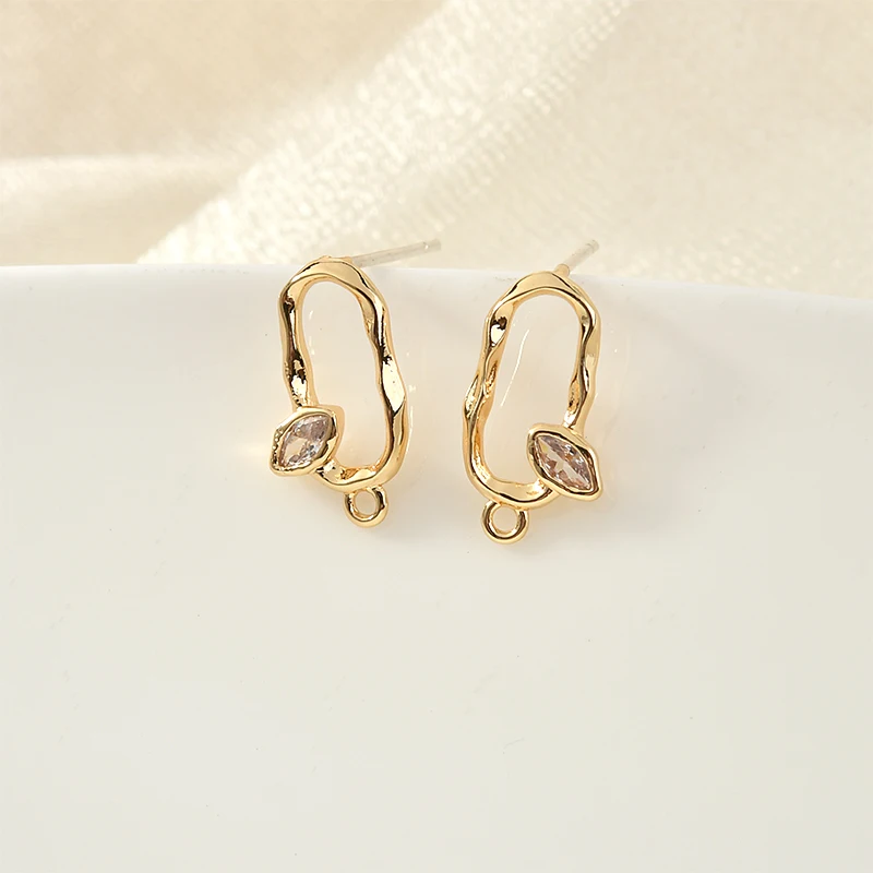 Покрытые медью 18k золото цвет барокко винтажные фасонные ветви циркониевые иглы