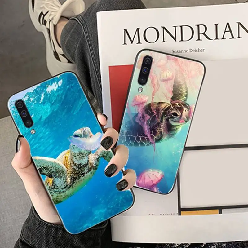 

Cute little turtle in the sea Phone Case For Samsung Galaxy M10 20 30 A 40 50 70 71 6S A2 A6 A9 2018 J7 CORE PLUS STAR S10 5G C8