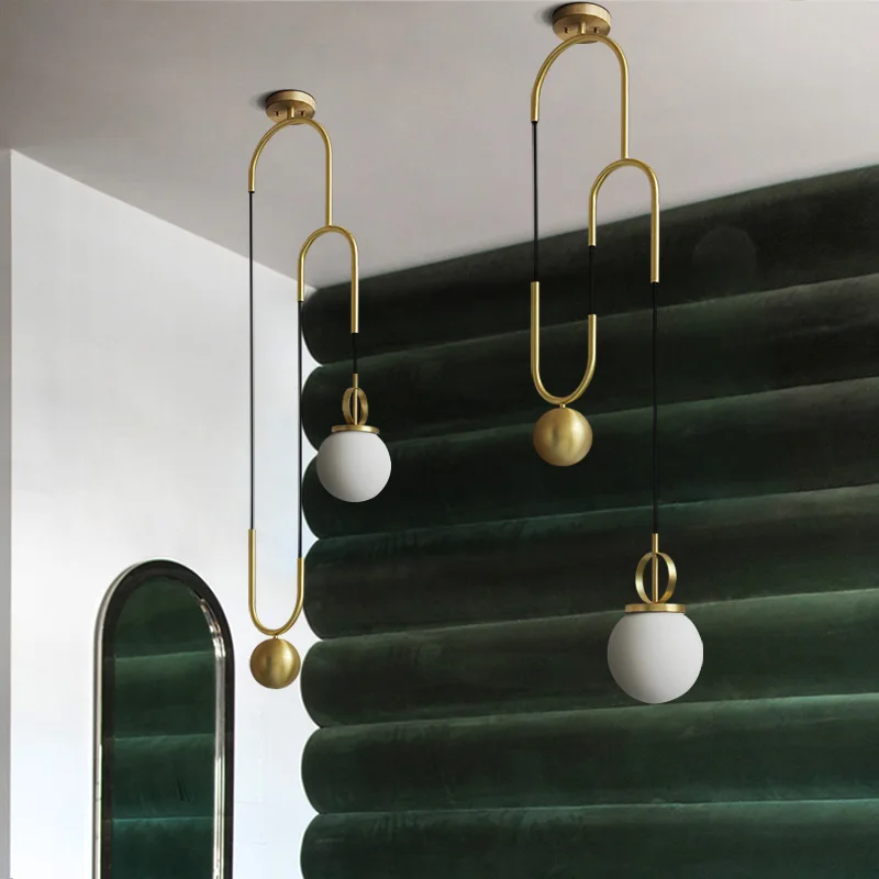 Скандинавская стеклянная Подвесная лампа Orb в стиле индастриал Современный