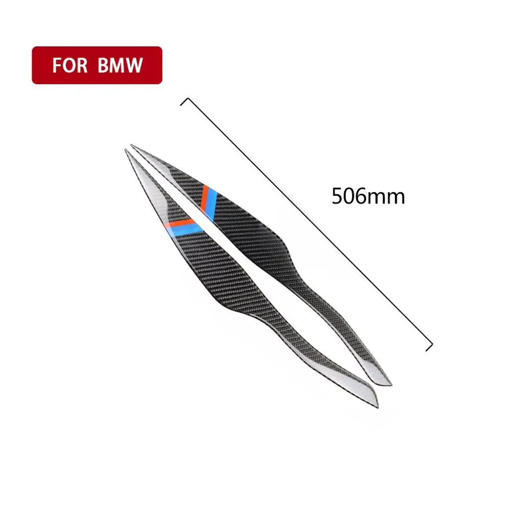 

Carbon Fiber Headlights Eyebrows Eyelids Car Stickers For BMW E90 3 Series 2005-2012 Front Headlamp Eyebrows Accessories