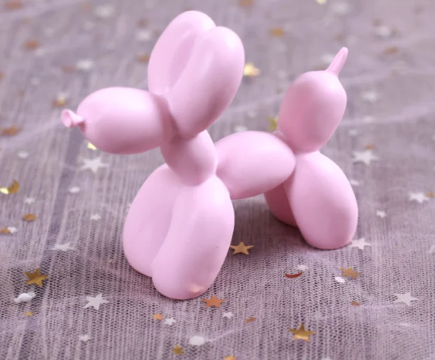 Полимерная Ремесленная скульптура маленький воздушный шар собака домашнее