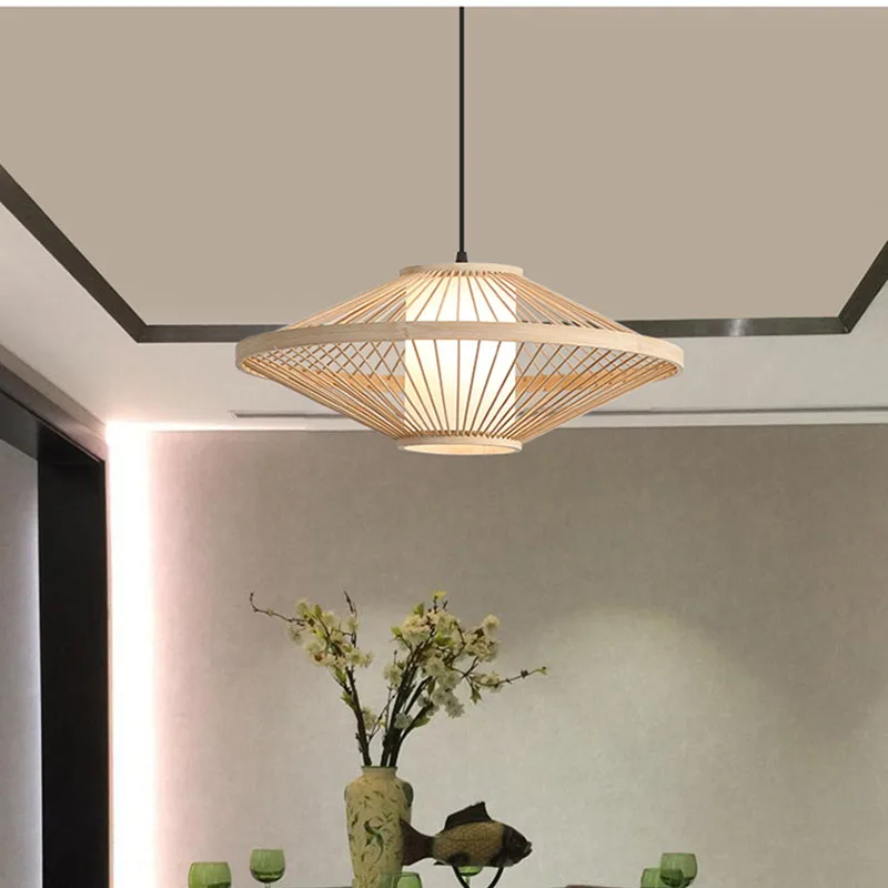 

Modern Chinese Bamboo Chandelier Bamboo Art Lamps Restaurant Bar Bamboo Lamp Aisle Corridor Zen Bamboo Chandelier