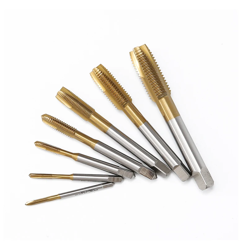 

M2-12 Cobalt Titanium Plating Tap Straight Slot Tap for Stainless Steel Machine Tap Screw Tapping Machine Tapping Bit for Metal