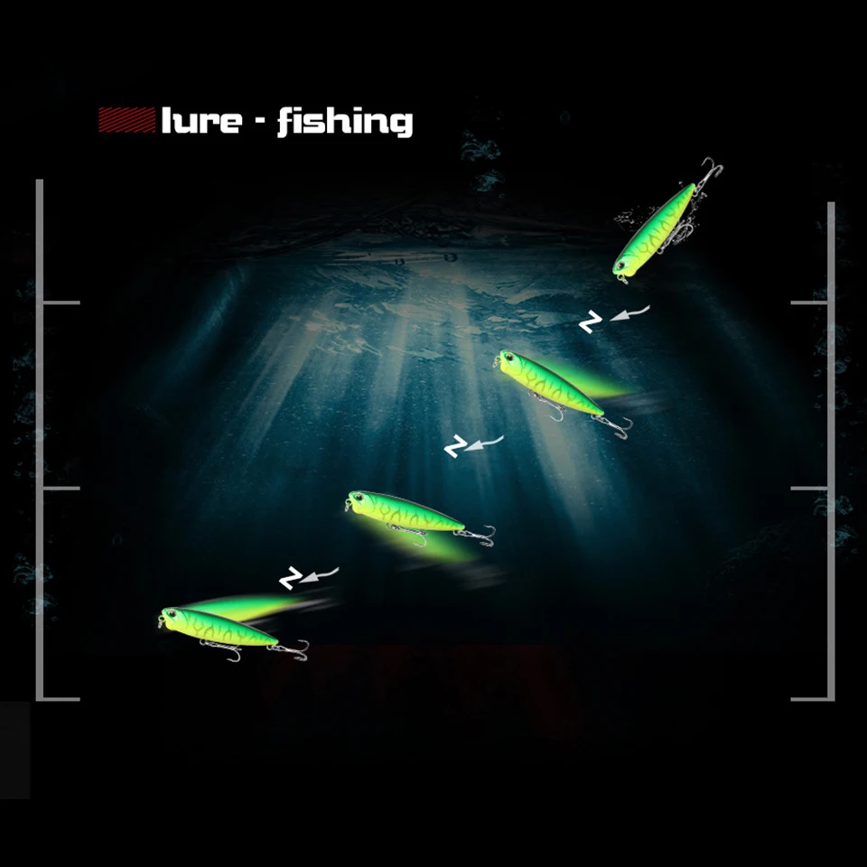 

WALK FSIH 65mm/5.5g Pencil Fishing Lure Floating Artificial Bait Bionic Hard Japan Profession Bait Bass Pike Fishing Tackle