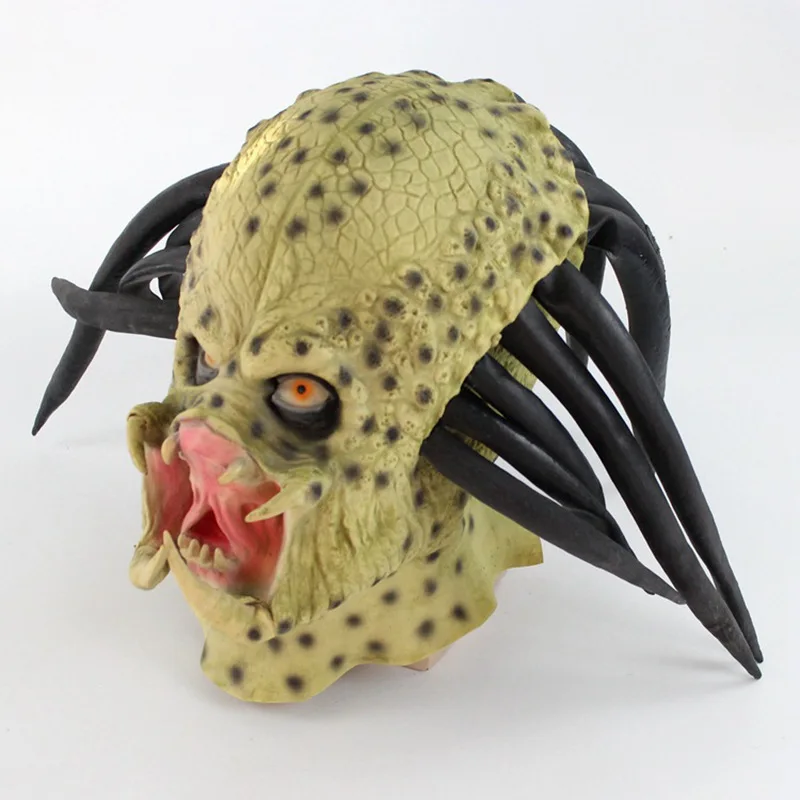

Halloween Horror Monster Cosplay Latex Head Masks Movie Alien Predator Adult Full Face Masks Costume Helmet Props