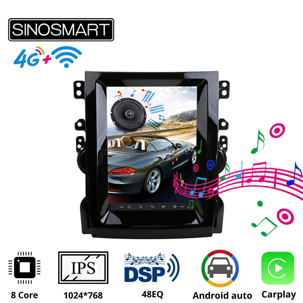 melhor Sinosmart 9.7 Core 8 Núcleo, Dsp Tesla Estilo Tela Vertical Carro Gps Multimídia Rádio Navegação Player Para Chevrolet Malibu 2012-2015