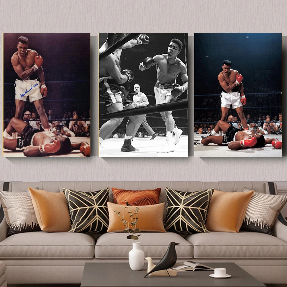 

Muhammad Ali-Haj Boxing Boxer Champion Wall Art Canvas Hight Quanlity Painting Living Room Sports Pictures Home Decoration
