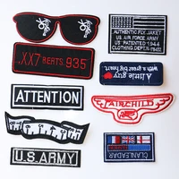 cartoon decorative sunglasses ruler icon embroidered applique patches for diy iron on badges stickers on backpackthe clothes