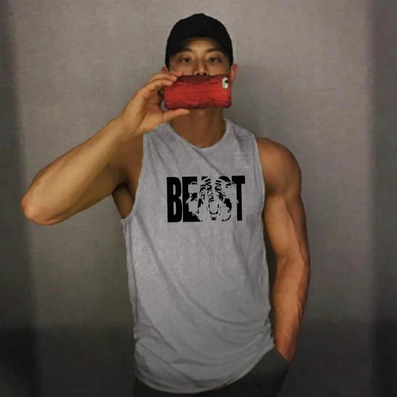 Новинка сетчатый Быстросохнущий жилет для тренировок тренажерного зала майка