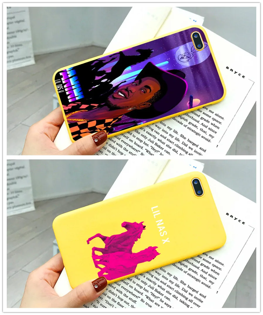Известный хип-хоп певец Lil Nas X горячий желтый мягкий чехол Fundas для iphone 8 7 6 plus Xs Xr Xmax